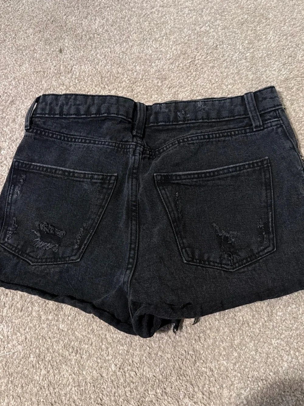 wild fable Black Distressed High-Rise Jean Shorts